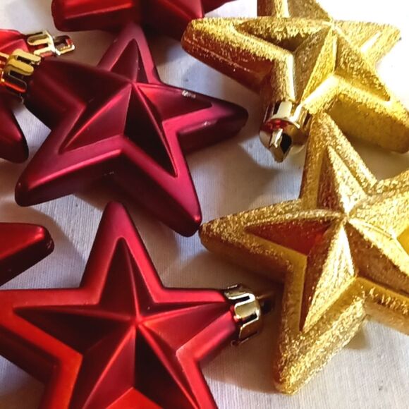 Gold and Red Christmas Tree Ornament Bundle - Picture 2 of 7